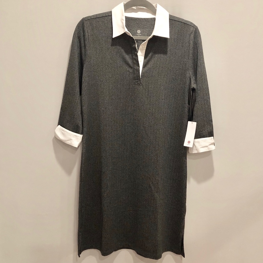 Peach Oxford Dress